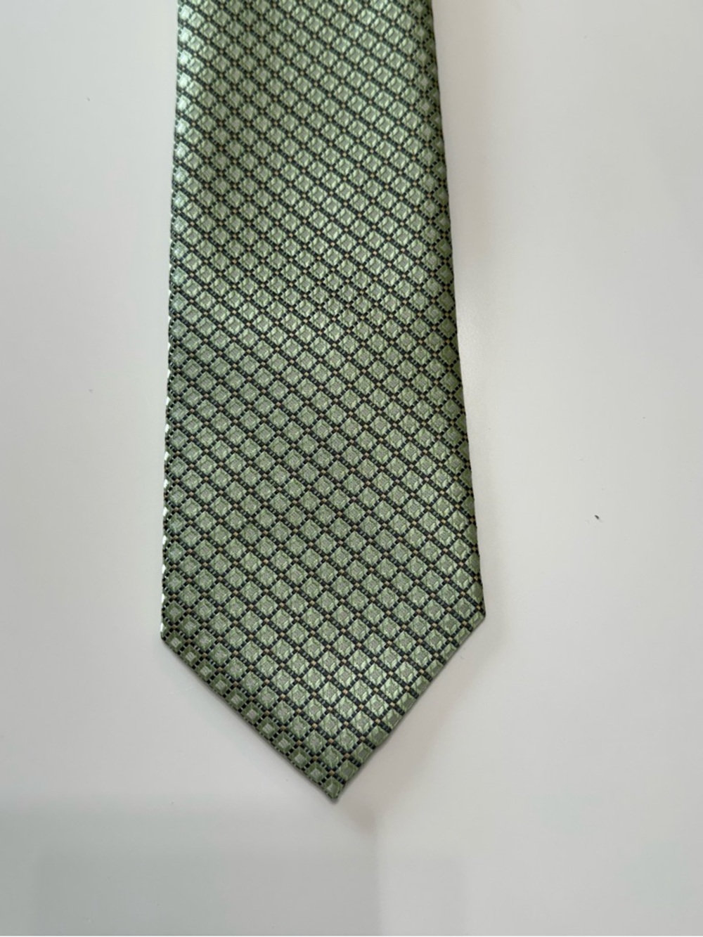 Puccini Men’s Green Geometric Dress Tie
